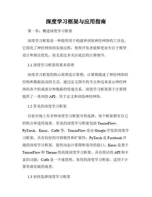 深度学习框架与应用指南