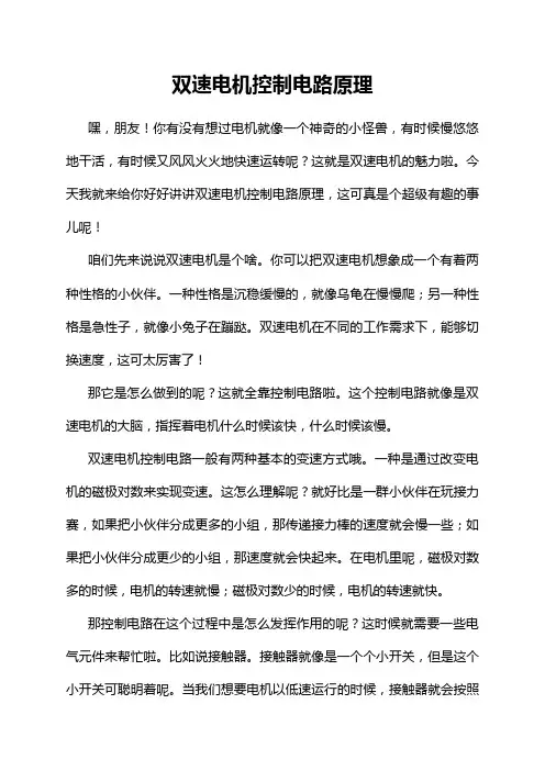 双速电机控制电路原理