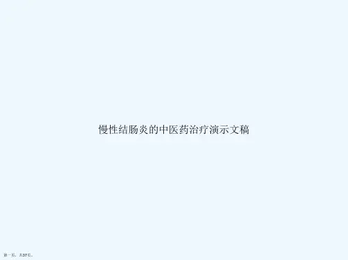 慢性结肠炎的中医药治疗演示文稿