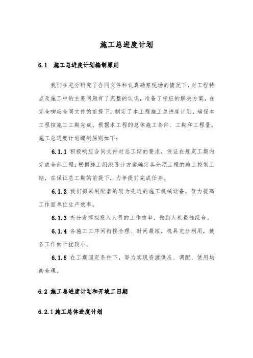 施工总进度计划