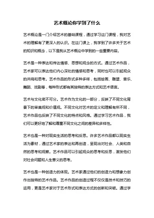 艺术概论你学到了什么
