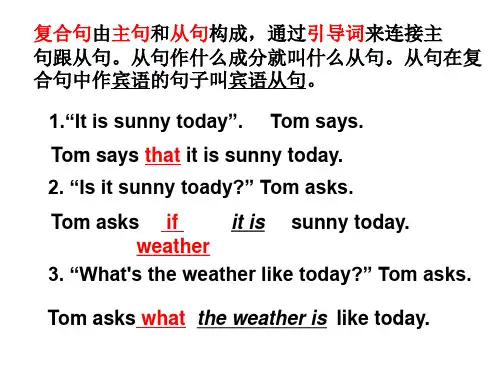 初中英语宾语从句语法(共12张PPT)