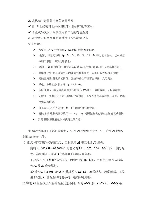 Al合金分类性能及其系列