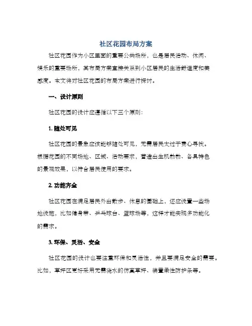 社区花园布局方案