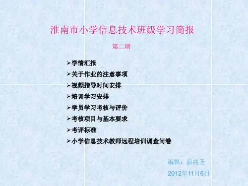 淮南市小学信息技术班级学习简报
