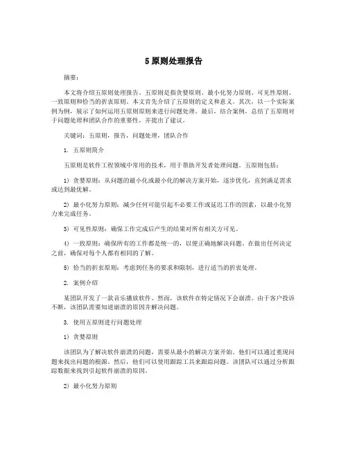 5原则处理报告