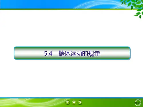 人教版必修第二册课件抛体运动的规律(共54张PPT)