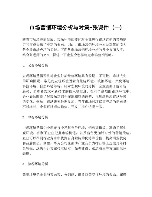 市场营销环境分析与对策-张课件 (一)
