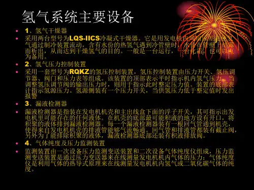 发电机氢气系统介绍资料