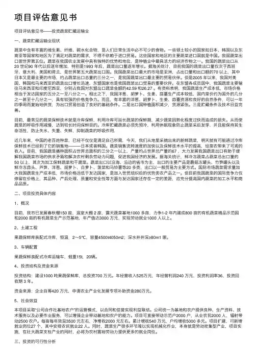项目评估意见书