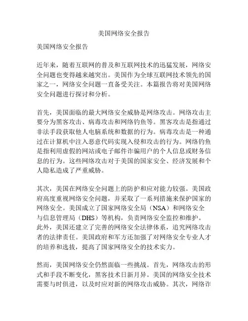 美国网络安全报告