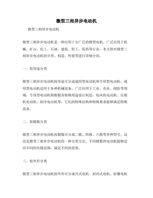 微型三相异步电动机