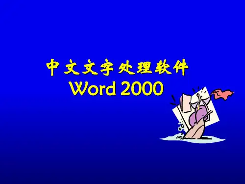 2019-中文文字处理软件Word2000-文档资料