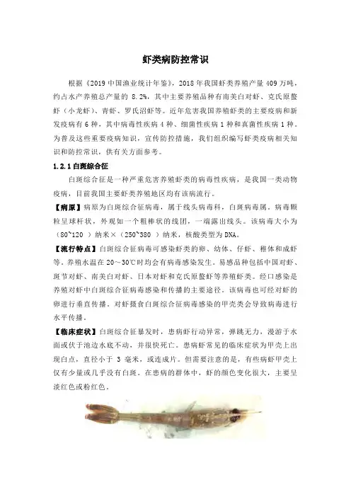 常见虾病防治方法