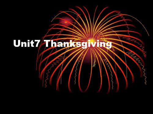 Unit7 Thanksgiving PartA闽教版小学英语第七册课件