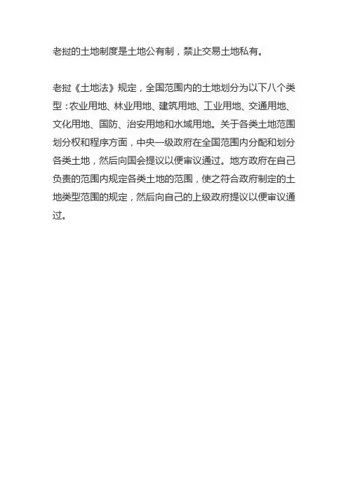老挝 土地制度