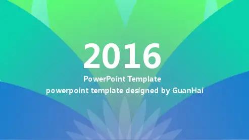 清新时尚艺术花朵PPT模板免费下载