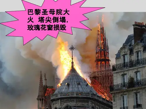 高考英语(新版)阅读作文新闻素材巴黎圣母院大火PPT优质公开课