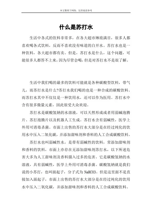 什么是苏打水