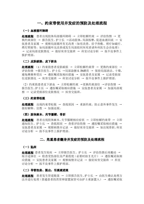常见护理操作并发症预防及处理