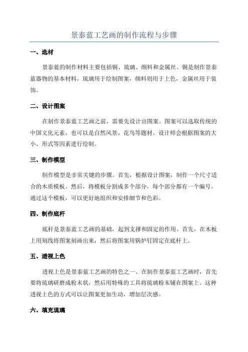 景泰蓝工艺画的制作流程与步骤