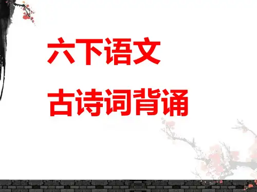 六年级下册古诗词背诵ppt
