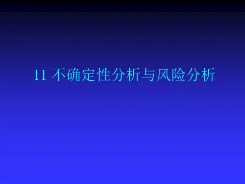 不确定性分析与风险分析培训教材