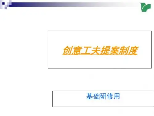 创意工夫提案制度汇编(PPT 47张)
