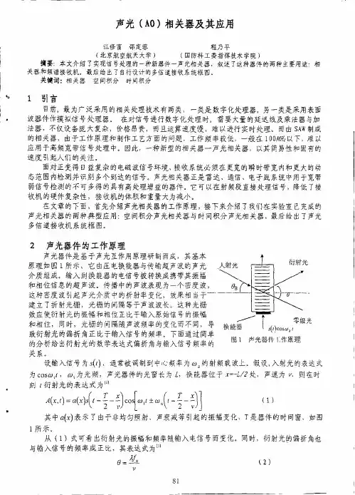 声光（ao）相关器及应用