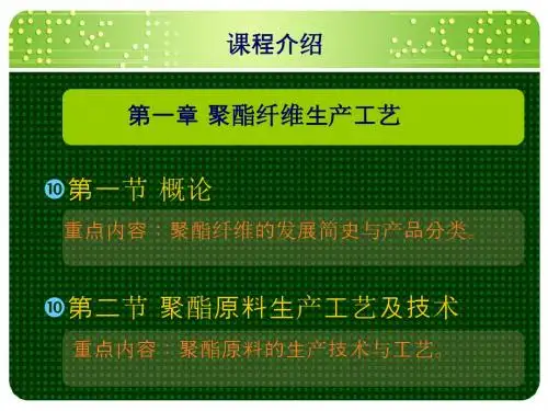 聚酯纤维生产工艺 PPT