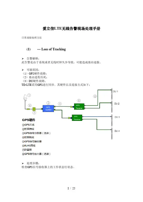 爱立信LTE无线故障现场处理手册