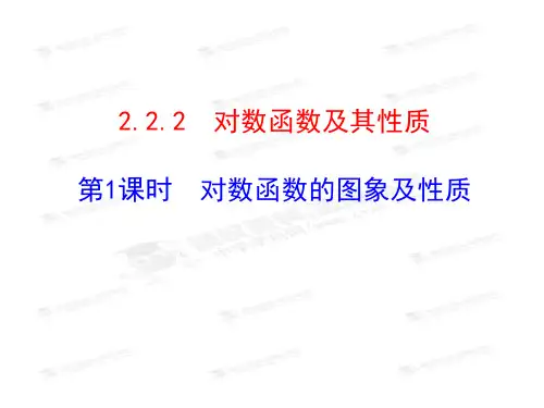 2.2.2 对数函数及其性质 第1课时  对数函数的图象及性质