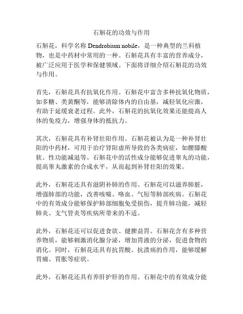 石斛花的功效与作用
