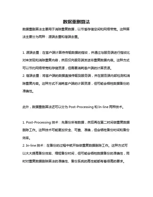 数据重删算法