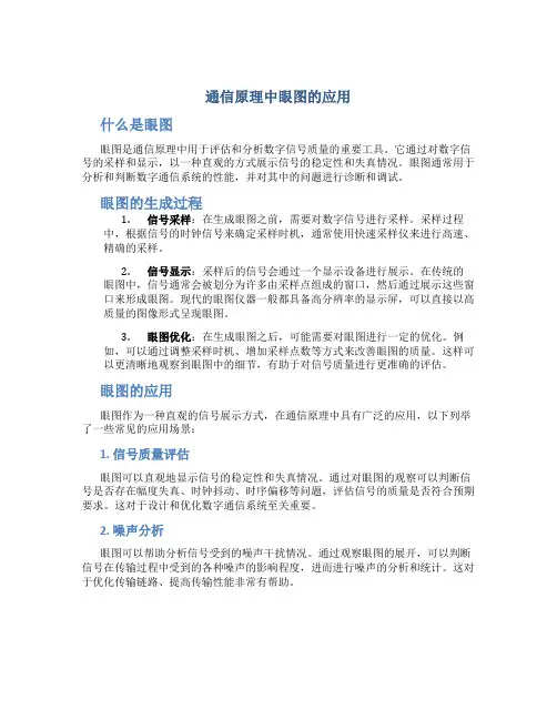 通信原理中眼图的应用