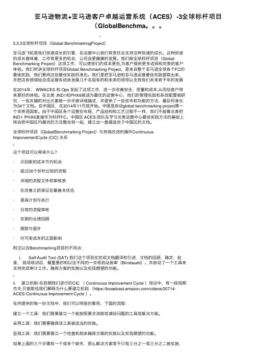亚马逊物流+亚马逊客户卓越运营系统（ACES）-3全球标杆项目（GlobalBenchma。。。