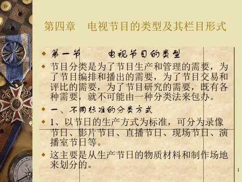 电视节目的类型及其栏目形式ppt课件