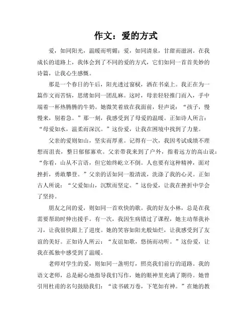 作文爱的方式