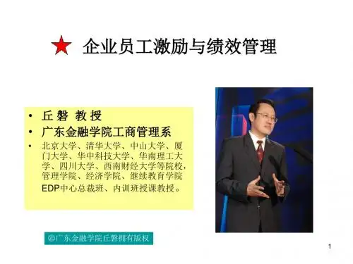 企业员工激励与绩效管理培训教材(PPT 148页)