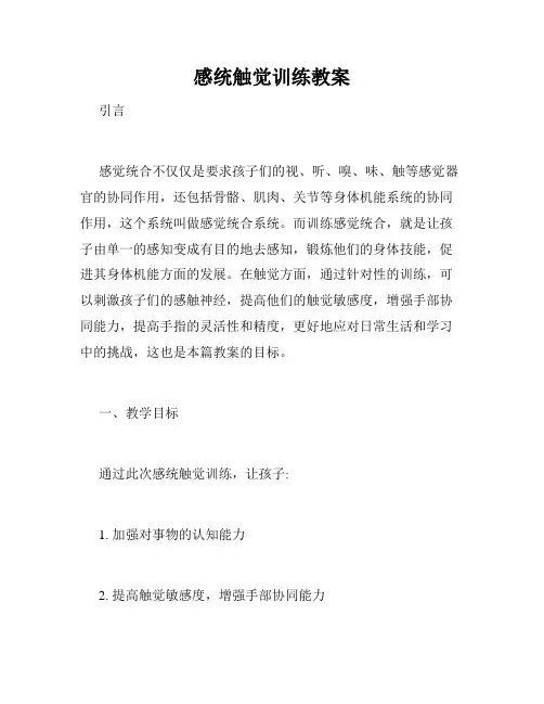 感统触觉训练教案