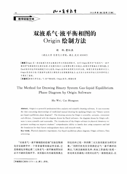 双液系气-液平衡相图的Origin绘制方法