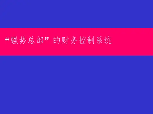 华润集团“强势总部”的财务控制系统介绍
