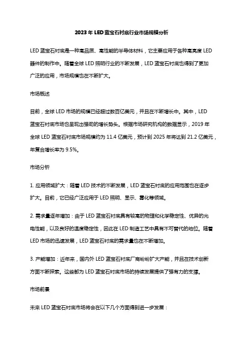 2023年LED蓝宝石衬底行业市场规模分析