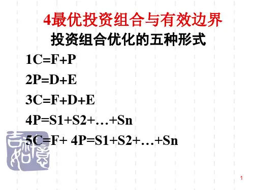 投资学之最优投资组合与有效边界.pptx
