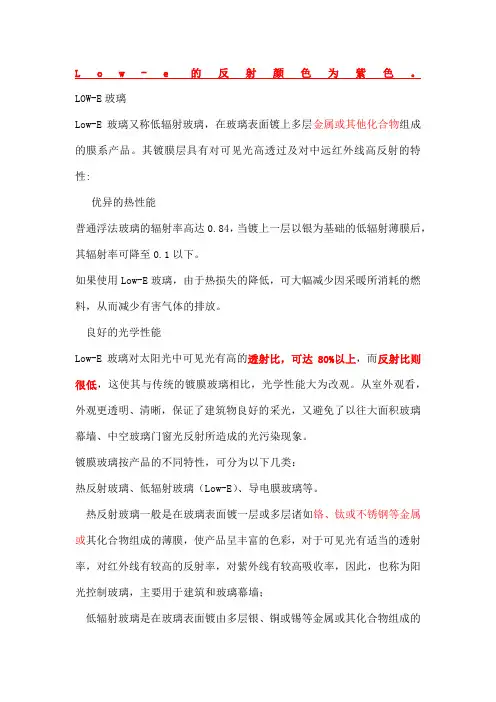 Lowe玻璃和镀膜玻璃