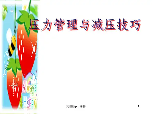 压力管理与减压技巧ppt课件
