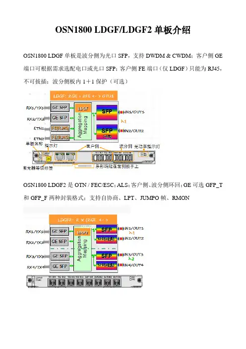 OSN1800 LDGF&LDGF2单板介绍