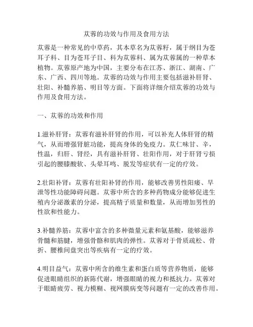 苁蓉的功效与作用及食用方法