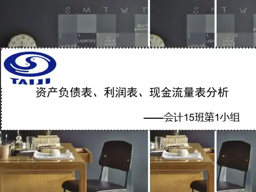集团资产负债管理及现金流量财务报表分析