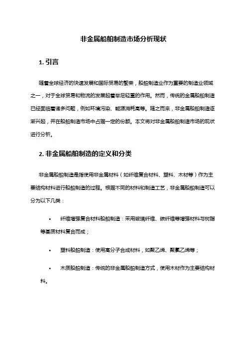 2024年非金属船舶制造市场分析现状